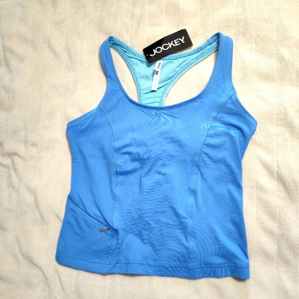 Jockey Person To Person Light Blue Size Medium Activewear Tank Top New